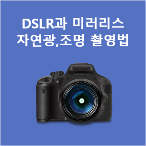 DSLR과 미러리스 카메라의 활용 및 자연광과 조명 촬영법